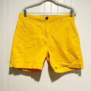 Boden Golden Yellow Cotton Chino Shorts Size 8
